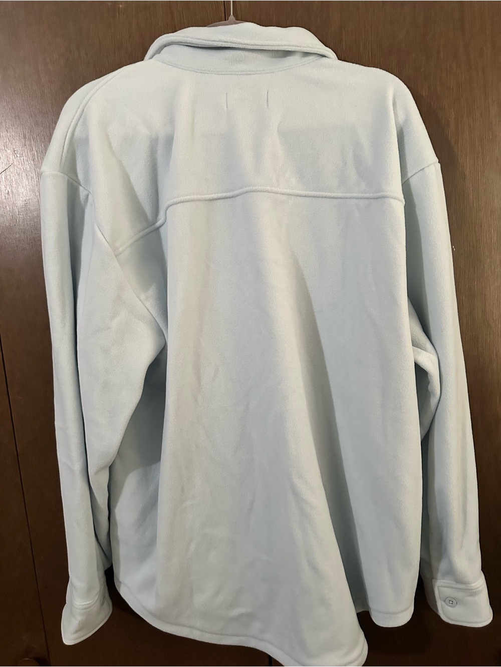Aritzia TNA Sno Polar Button-Up Shirt Fleece Glacier Blue NWT Size 2XL Cozy - Picture 11 of 16
